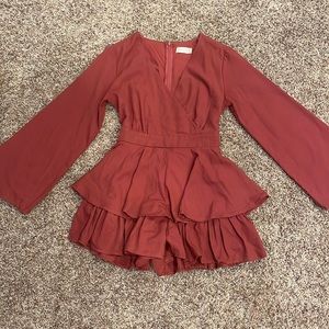 Altered state size medium burgundy jumpsuit
